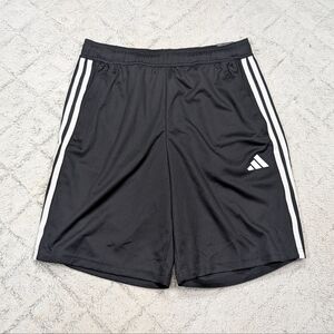 Adidas Shorts Mens M Black White Train Essentials Pique 3 Stripes Training